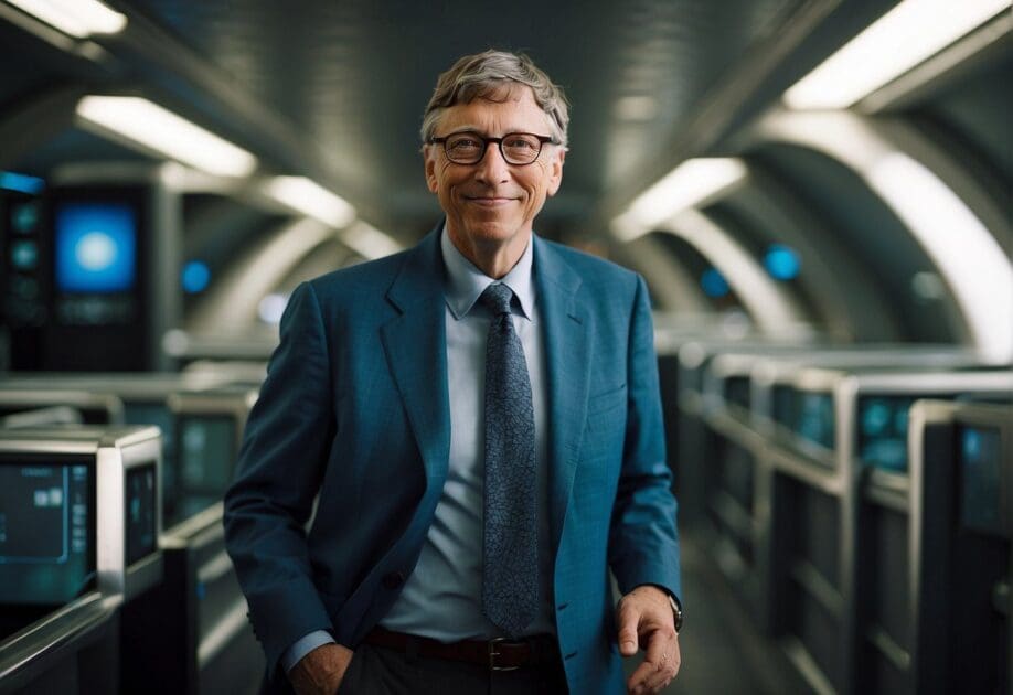 Bill Gates embarks on a journey, showcasing his innovative mind