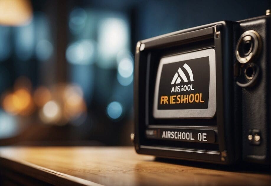 Airschool's structure and curriculum are depicted through a modern, organized layout with clear sections and engaging visuals