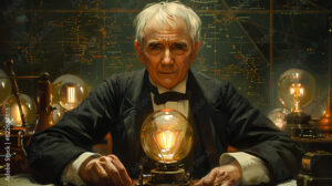 Representation of the inventor scientist, Thomas Alva Edison